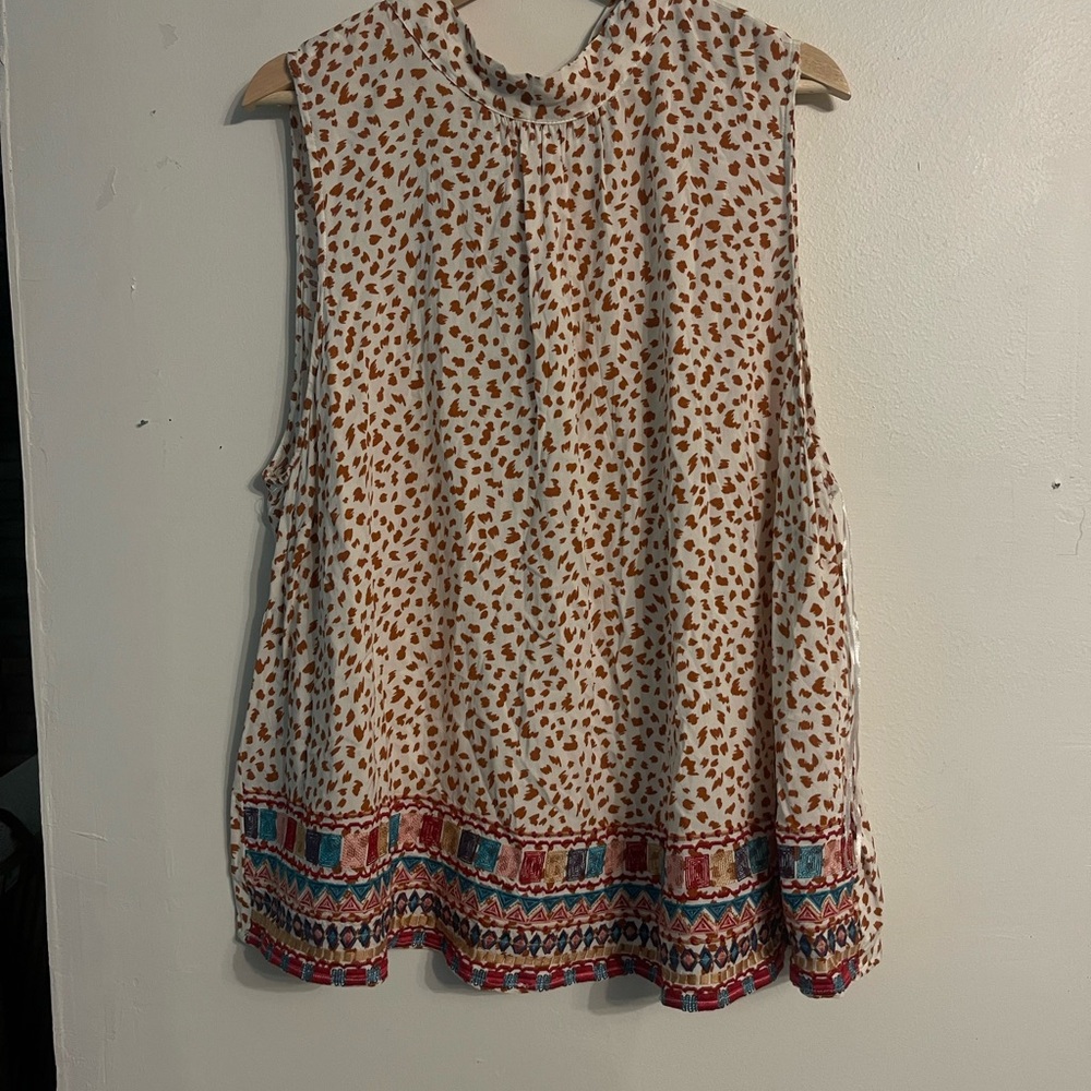 Savanna Jane Cream Sleeveless Blouse with Peter Pan Collar